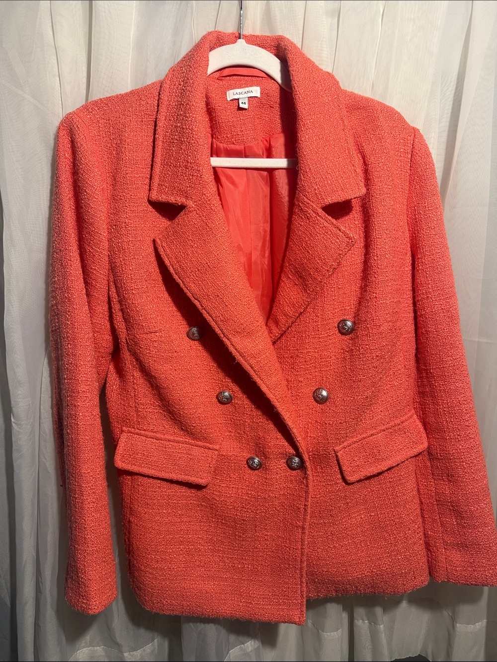 LASCANA Coral Bouclé Double Breasted Blazer